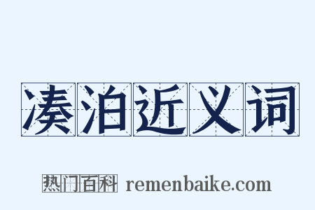 凑泊近义词是什么意思的图片